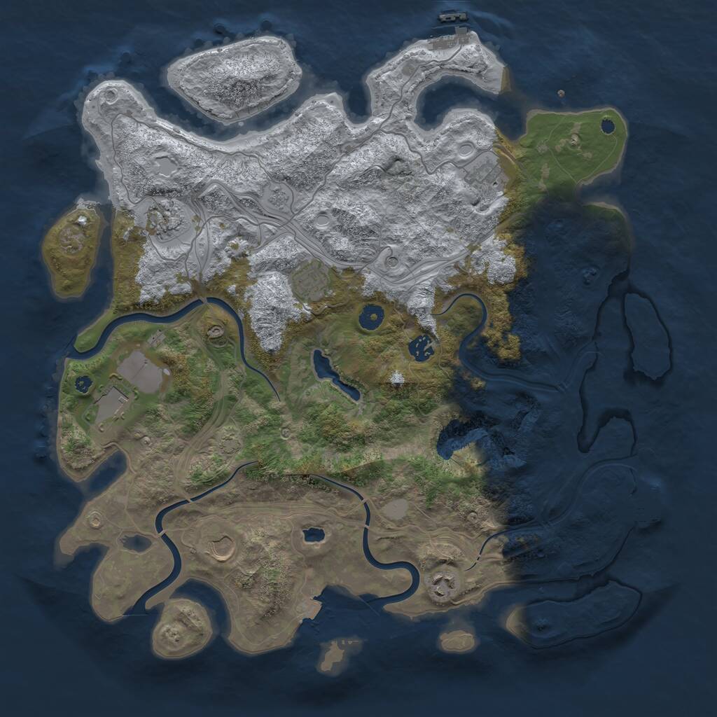 Rust Map: Procedural Map, Size: 4250, Seed: 9979576, 13 Monuments