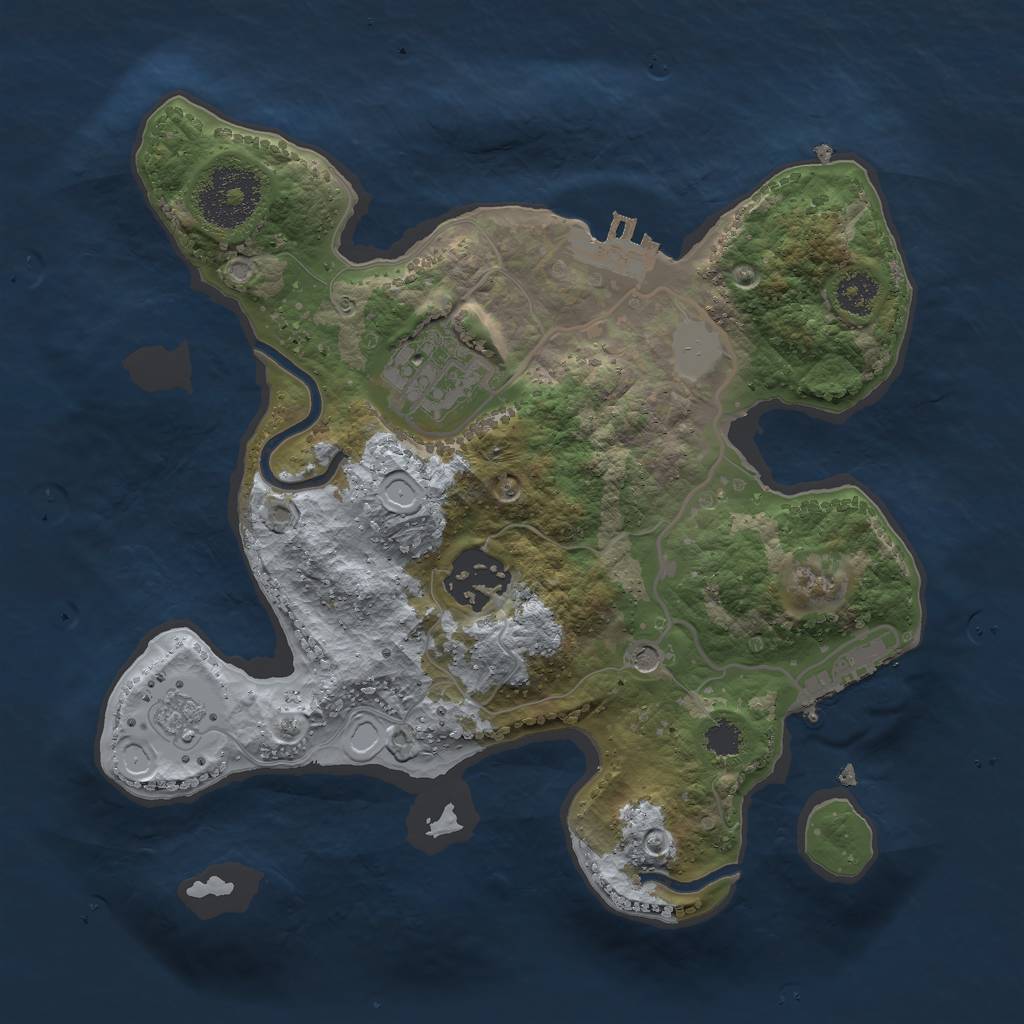 Rust Map: Procedural Map, Size: 2500, Seed: 13371337, 9 Monuments