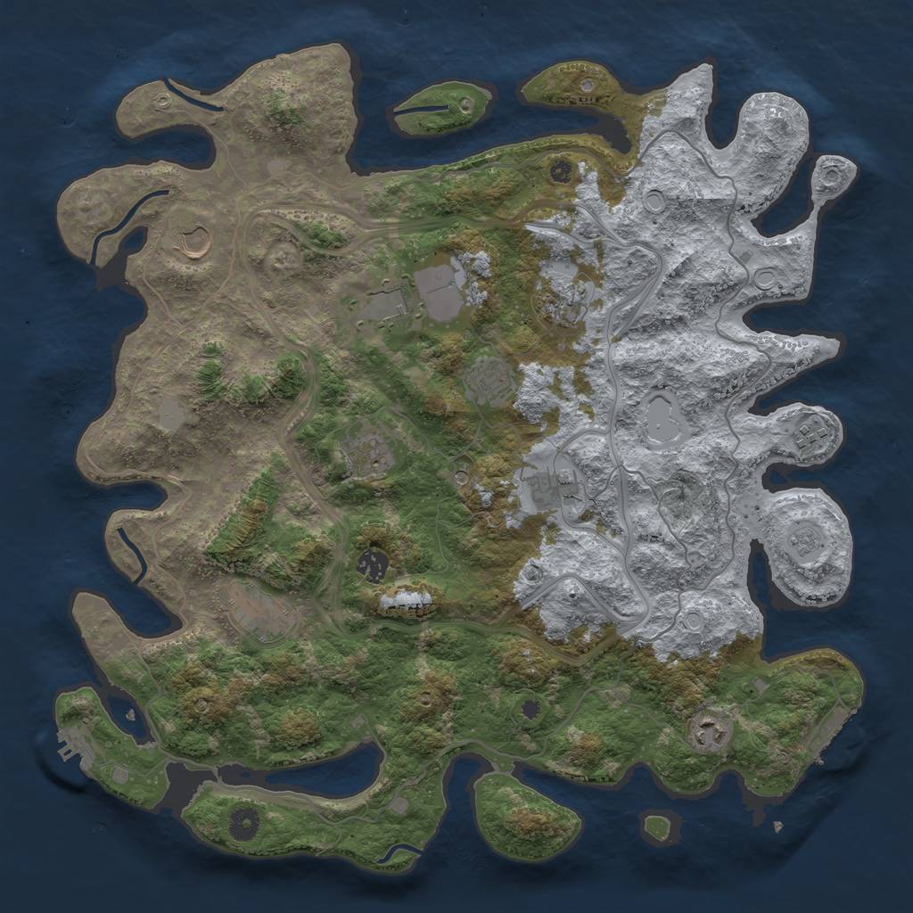 Rust Map: Procedural Map, Size: 4250, Seed: 1911, 17 Monuments