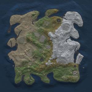 Thumbnail Rust Map: Procedural Map, Size: 3500, Seed: 1320429685, 17 Monuments