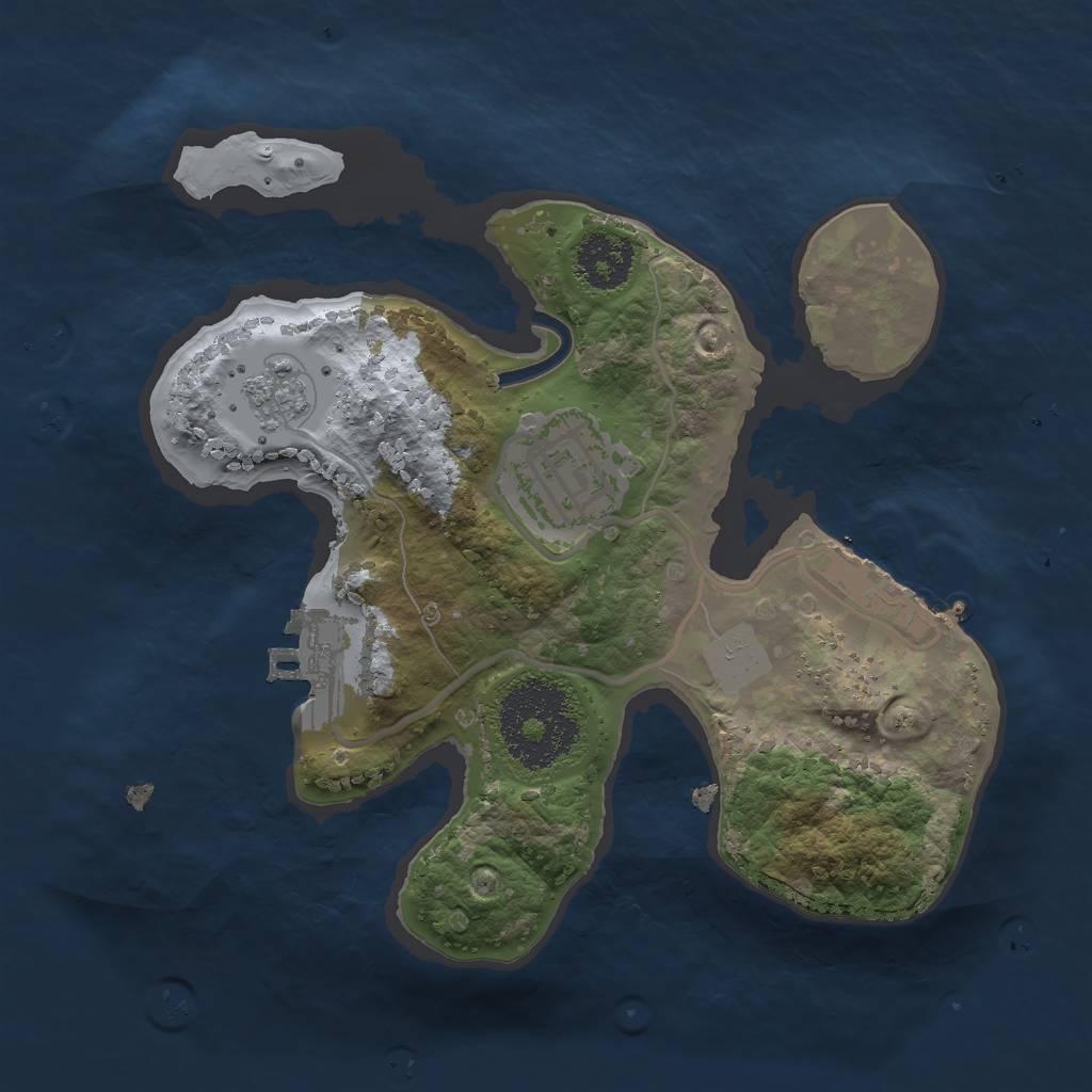 Rust Map: Procedural Map, Size: 2000, Seed: 1495537896, 7 Monuments