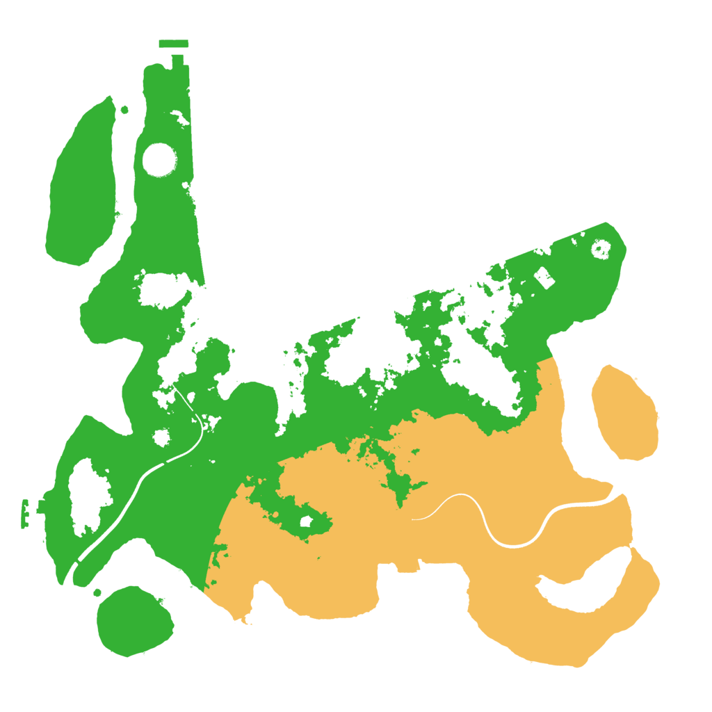 Biome Rust Map: Procedural Map, Size: 3700, Seed: 950671193