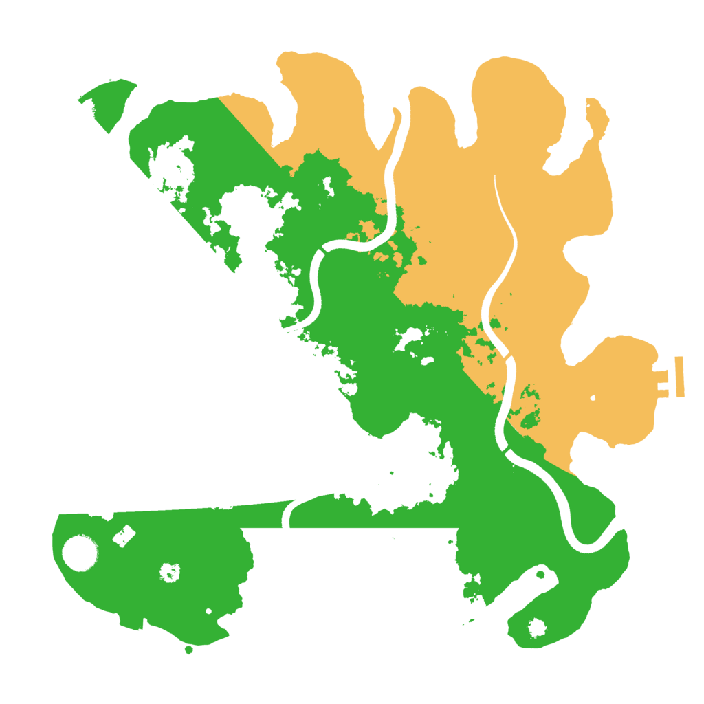 Biome Rust Map: Procedural Map, Size: 3500, Seed: 25161645