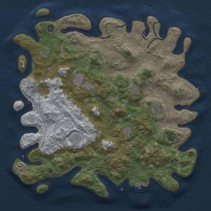 Thumbnail Rust Map: Procedural Map, Size: 4500, Seed: 1248149139, 17 Monuments