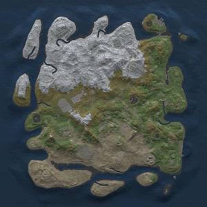 Thumbnail Rust Map: Procedural Map, Size: 3800, Seed: 17032023, 15 Monuments