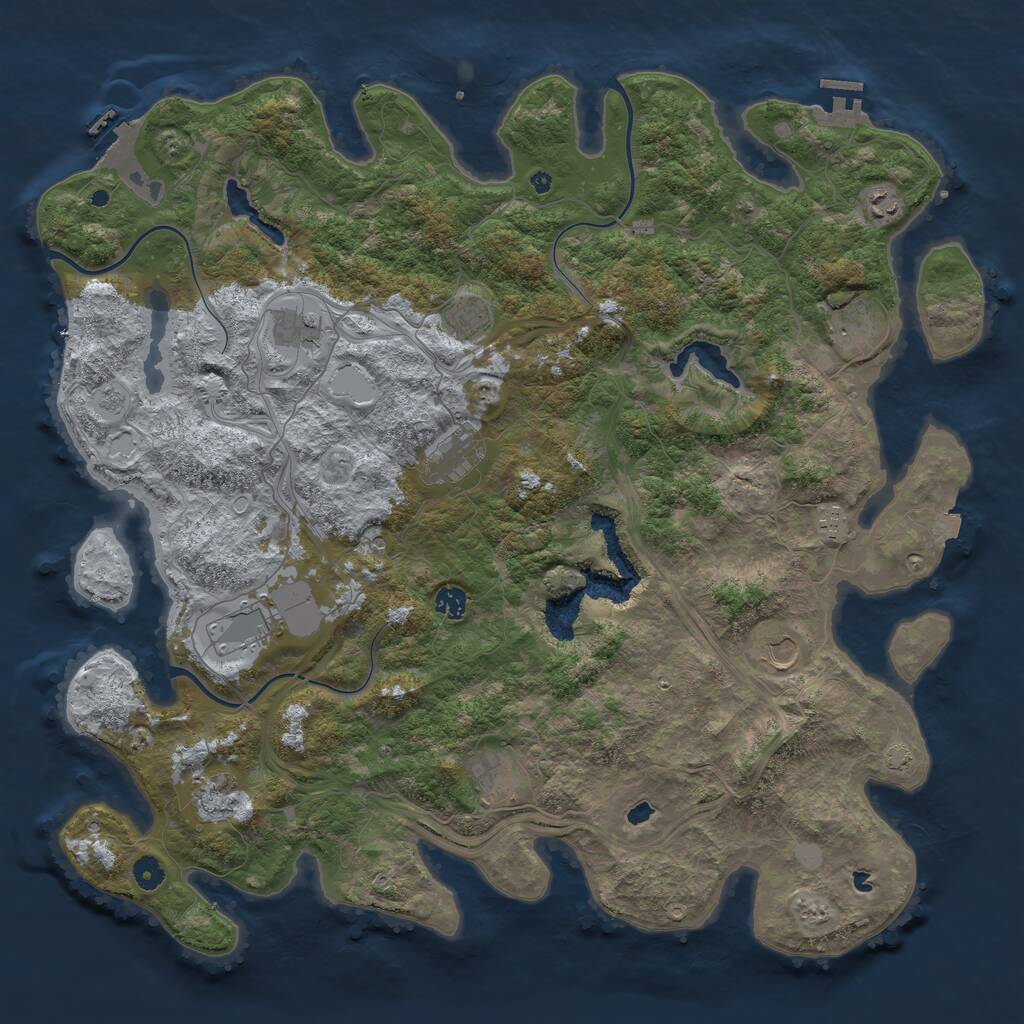 Rust Map: Procedural Map, Size: 4800, Seed: 1635062079, 17 Monuments