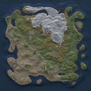 Thumbnail Rust Map: Procedural Map, Size: 4500, Seed: 1140250679, 18 Monuments