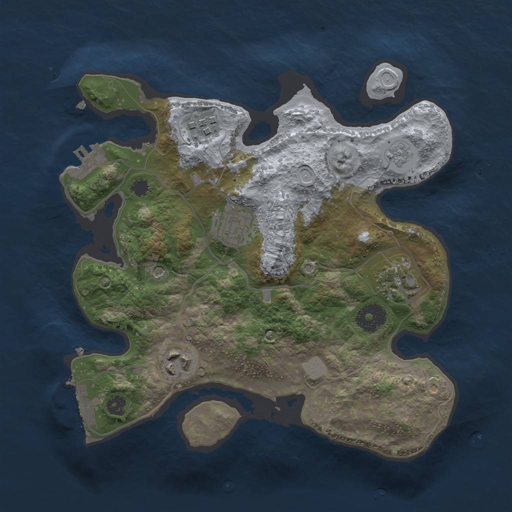 Rust Map: Procedural Map, Size: 2690, Seed: 13825, 11 Monuments