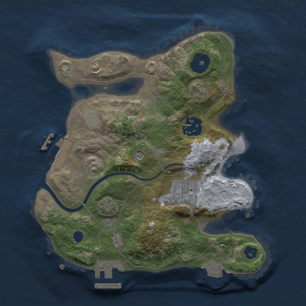 Rust Map: Procedural Map, Size: 2348, Seed: 4027, 7 Monuments