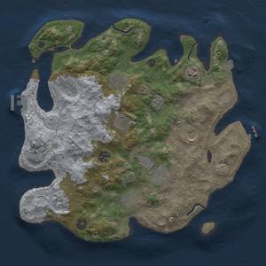 Thumbnail Rust Map: Procedural Map, Size: 3500, Seed: 622543469, 18 Monuments