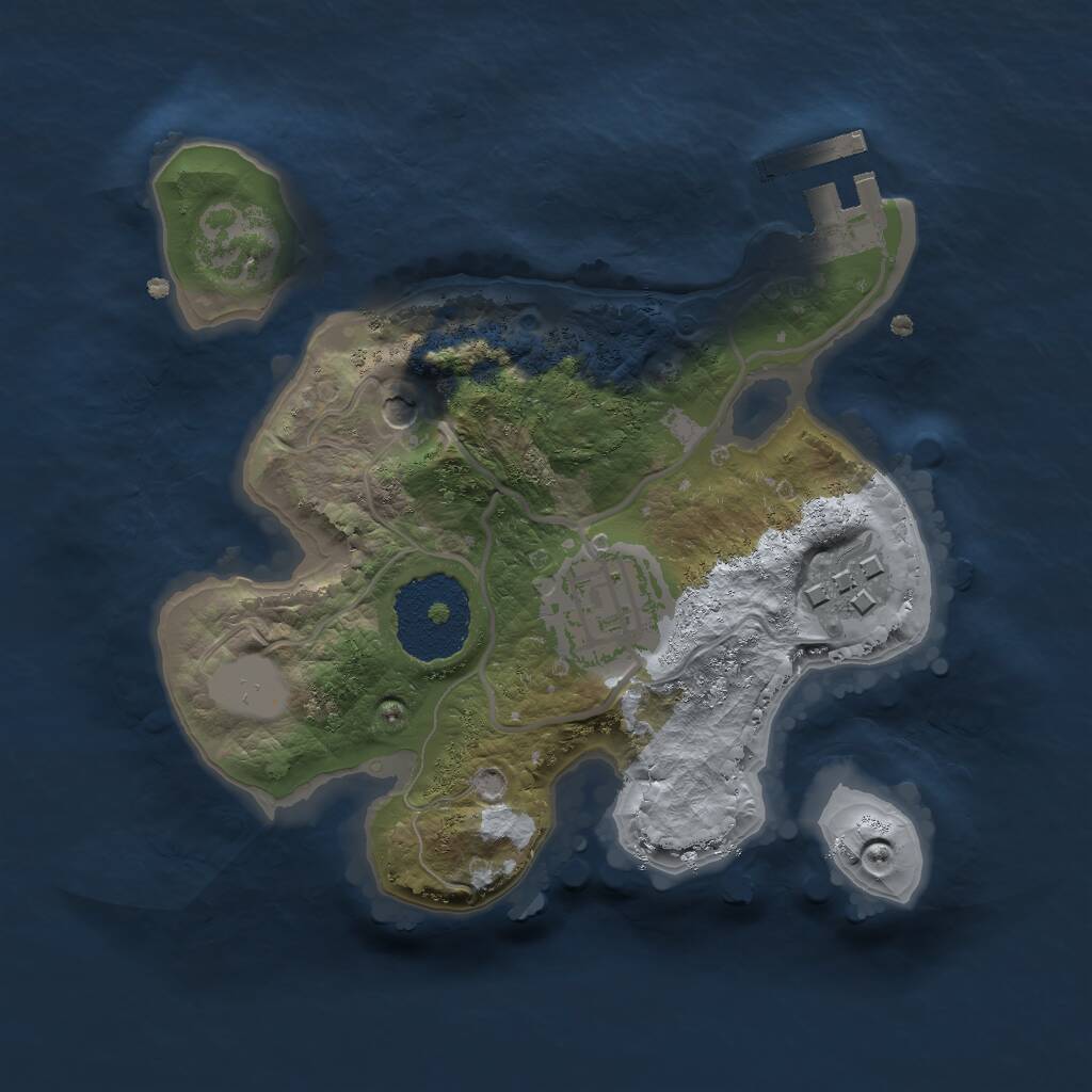 Rust Map: Procedural Map, Size: 2000, Seed: 857813207, 5 Monuments