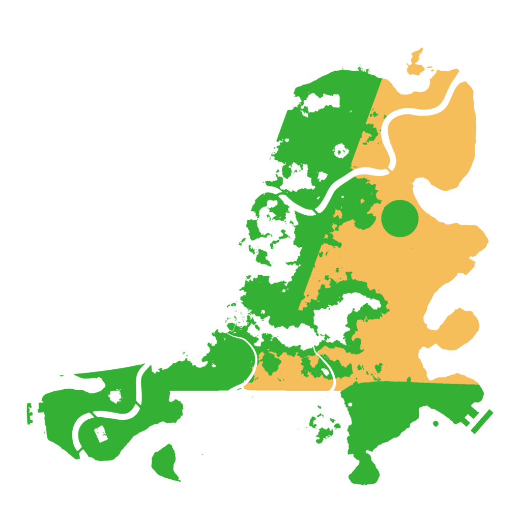 Biome Rust Map: Procedural Map, Size: 3700, Seed: 12
