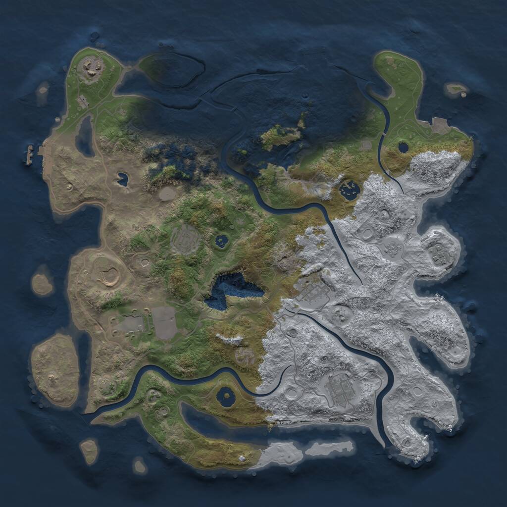 Rust Map: Procedural Map, Size: 4000, Seed: 1768954169, 14 Monuments