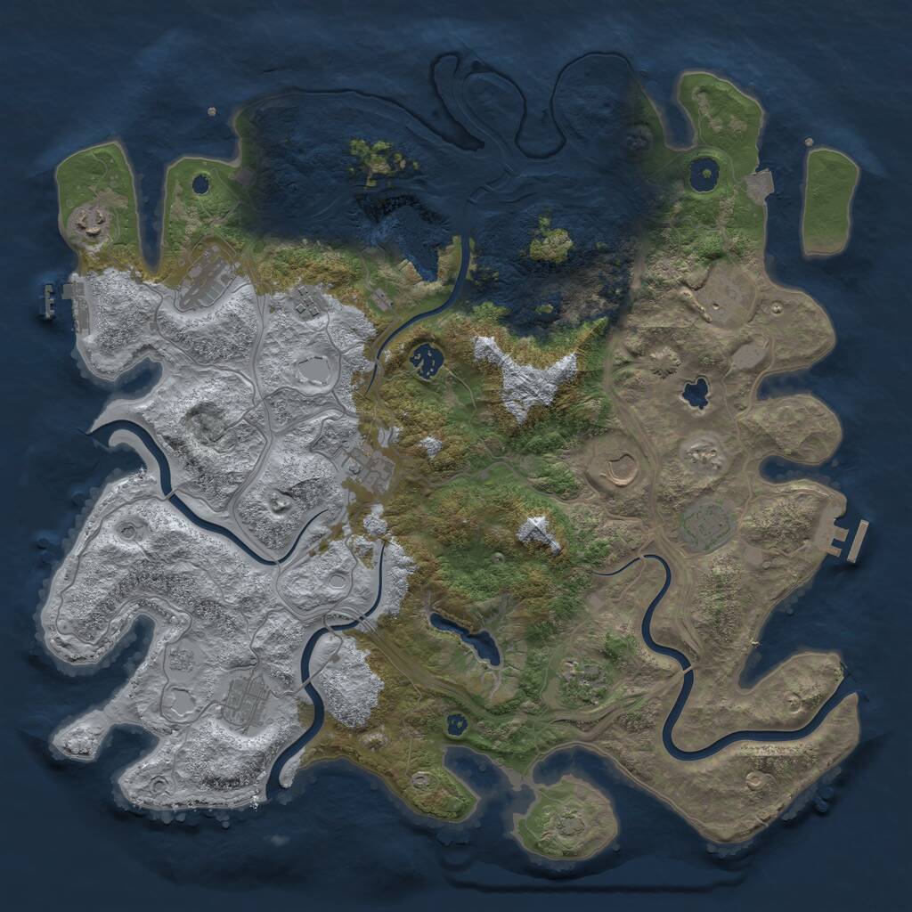 Rust Map: Procedural Map, Size: 4250, Seed: 11889, 16 Monuments