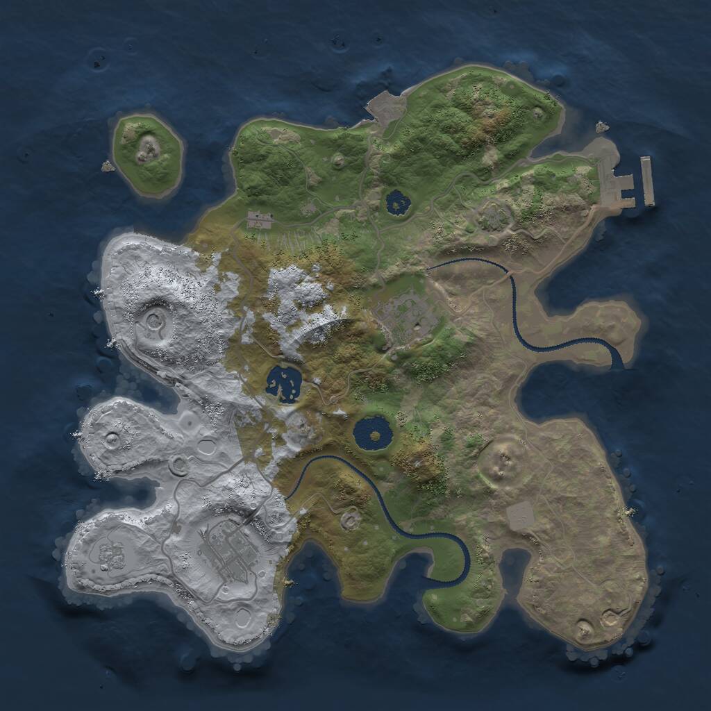 Rust Map: Procedural Map, Size: 2900, Seed: 953345, 8 Monuments