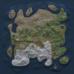 Thumbnail Rust Map: Procedural Map, Size: 3500, Seed: 181353941, 14 Monuments