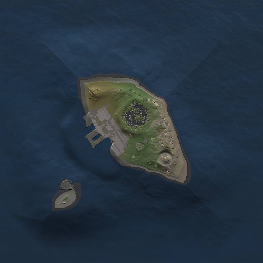 Rust Map: Procedural Map, Size: 1111, Seed: 587298, 4 Monuments