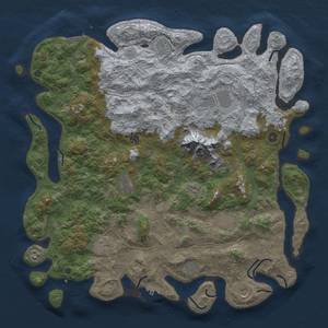 Thumbnail Rust Map: Procedural Map, Size: 5000, Seed: 981529921, 18 Monuments