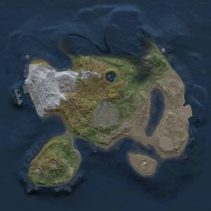 Thumbnail Rust Map: Procedural Map, Size: 2000, Seed: 126346512, 5 Monuments