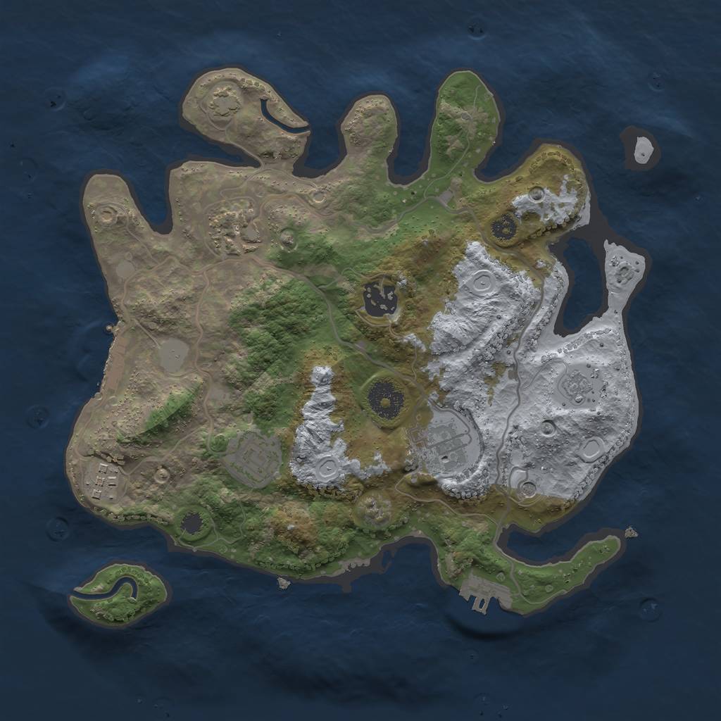 Rust Map: Procedural Map, Size: 3005, Seed: 69484051, 13 Monuments