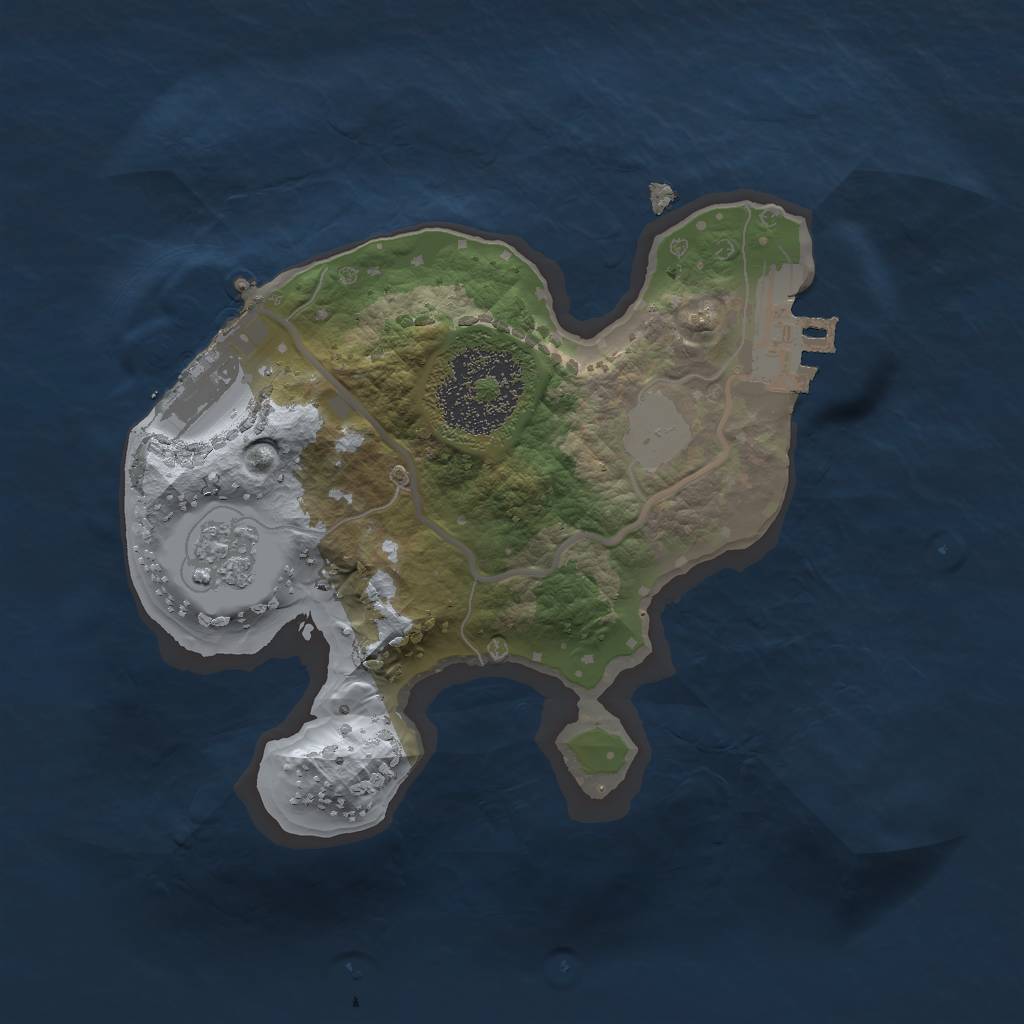 Rust Map: Procedural Map, Size: 1750, Seed: 32, 6 Monuments