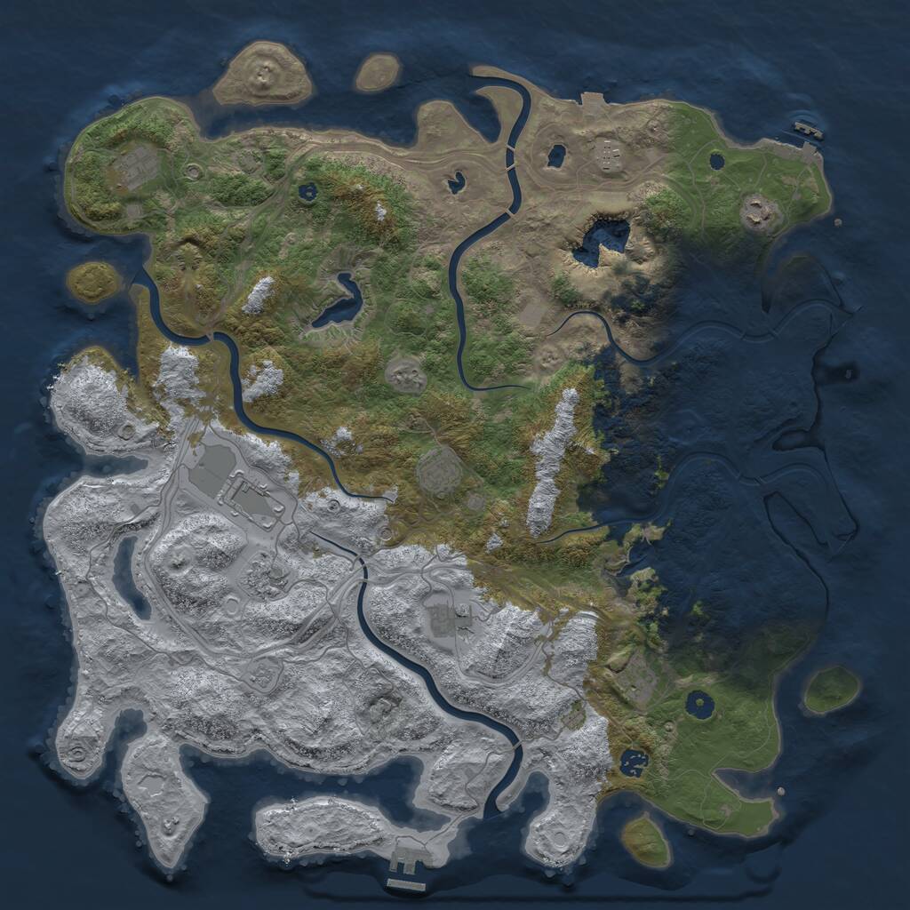 Rust Map: Procedural Map, Size: 4800, Seed: 5163276, 15 Monuments