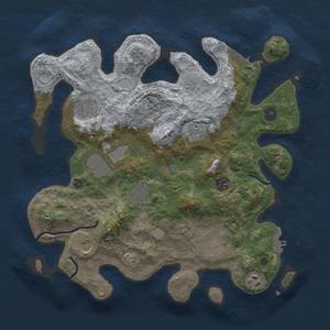 Thumbnail Rust Map: Procedural Map, Size: 3600, Seed: 1234, 15 Monuments