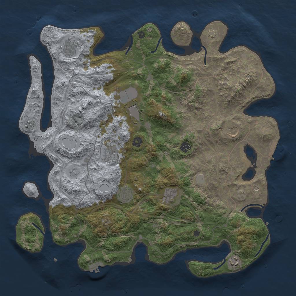 Rust Map: Procedural Map, Size: 4250, Seed: 1577571723, 17 Monuments