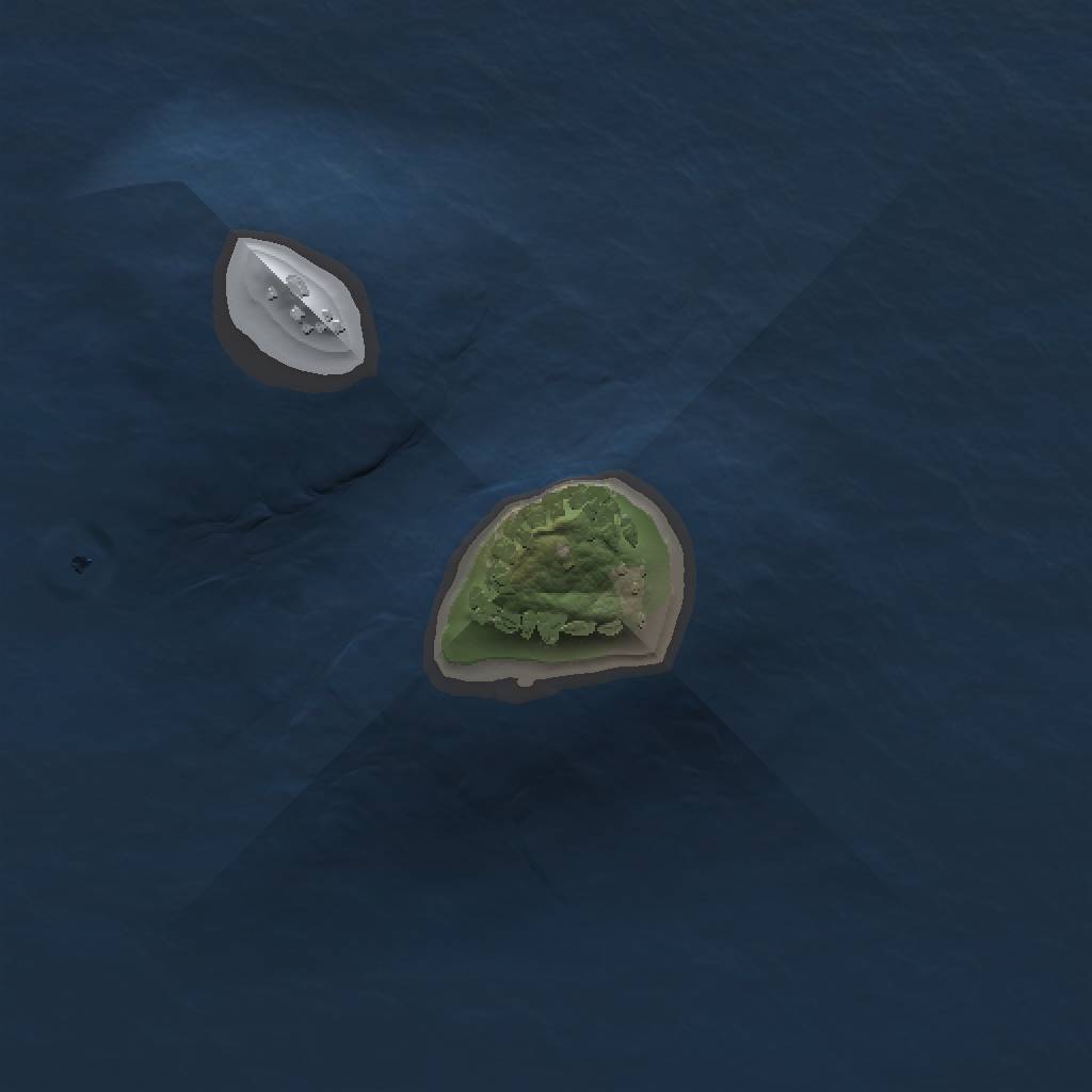 Rust Map: Procedural Map, Size: 1000, Seed: 734139458, 3 Monuments