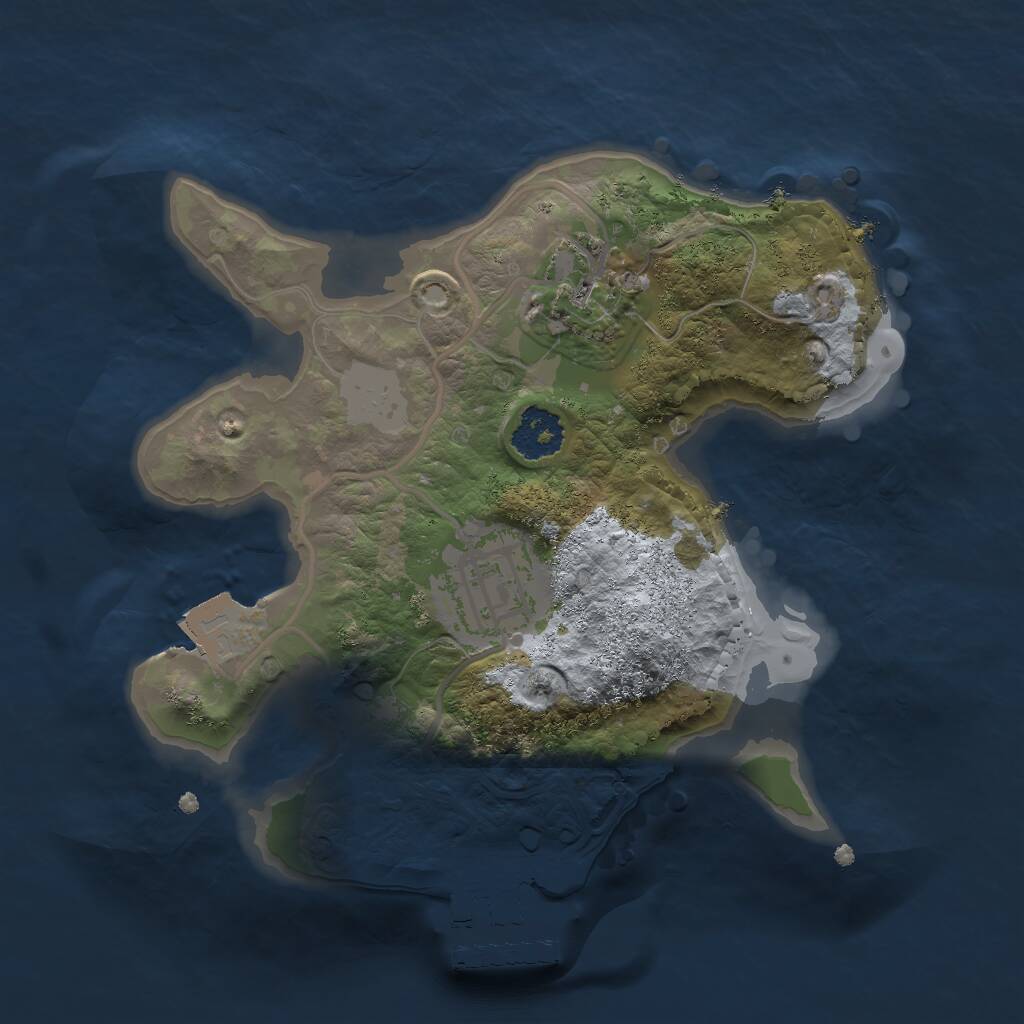 Rust Map: Procedural Map, Size: 2000, Seed: 216998008, 4 Monuments
