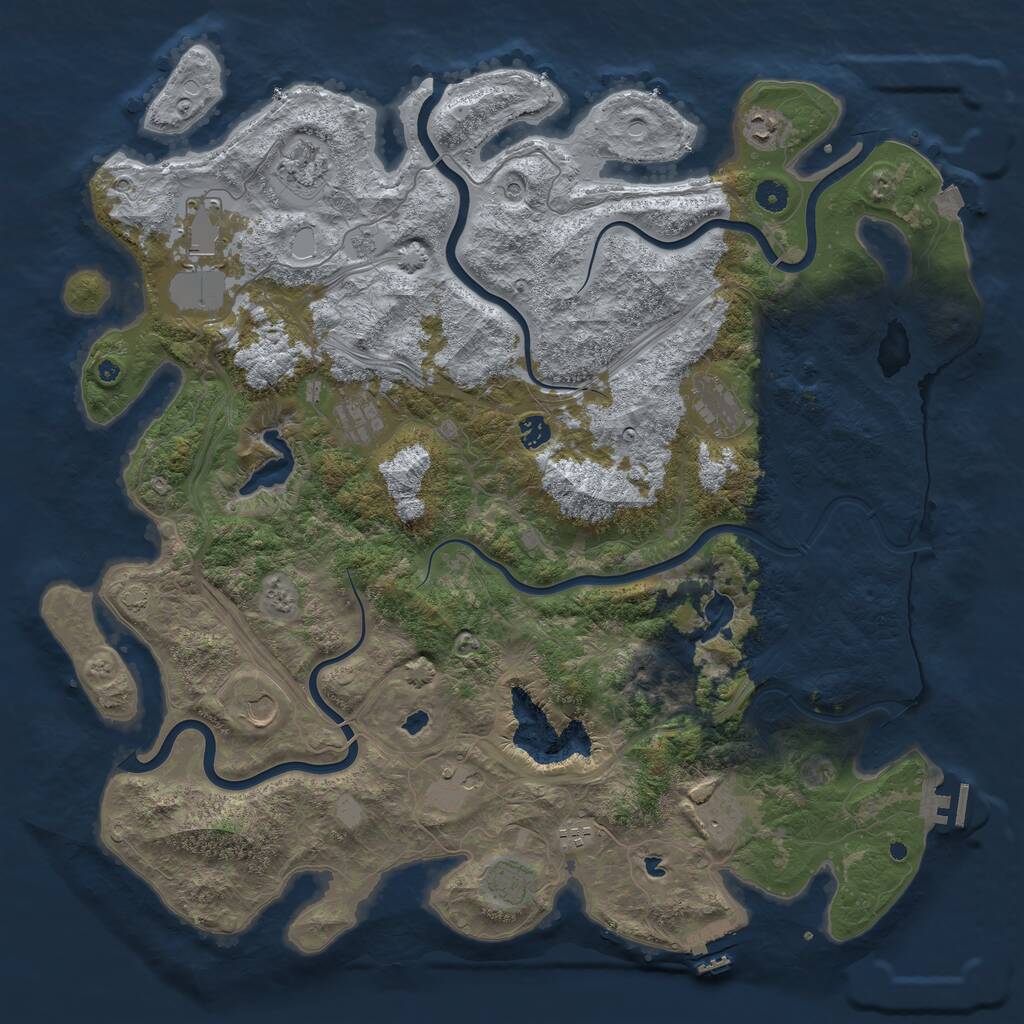 Rust Map: Procedural Map, Size: 4800, Seed: 1589819249, 17 Monuments