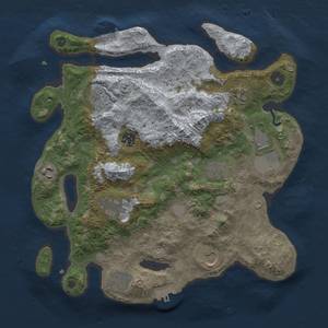 Thumbnail Rust Map: Procedural Map, Size: 3500, Seed: 493546299, 17 Monuments