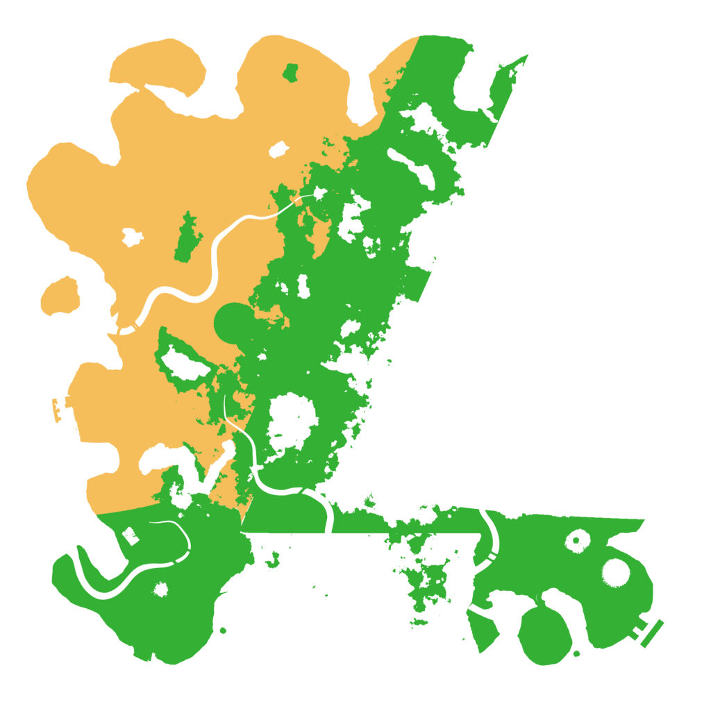 Biome Rust Map: Procedural Map, Size: 4500, Seed: 52654