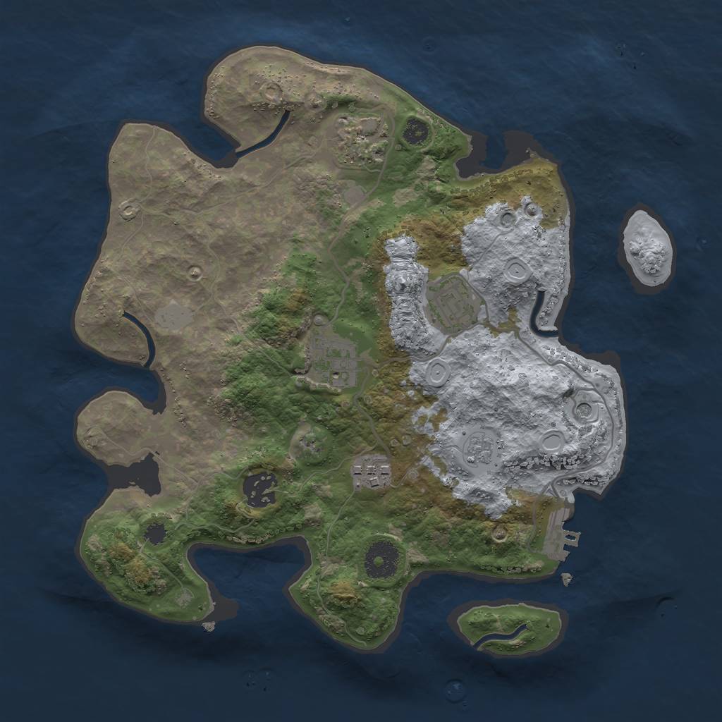 Rust Map: Procedural Map, Size: 3000, Seed: 1529009327, 11 Monuments