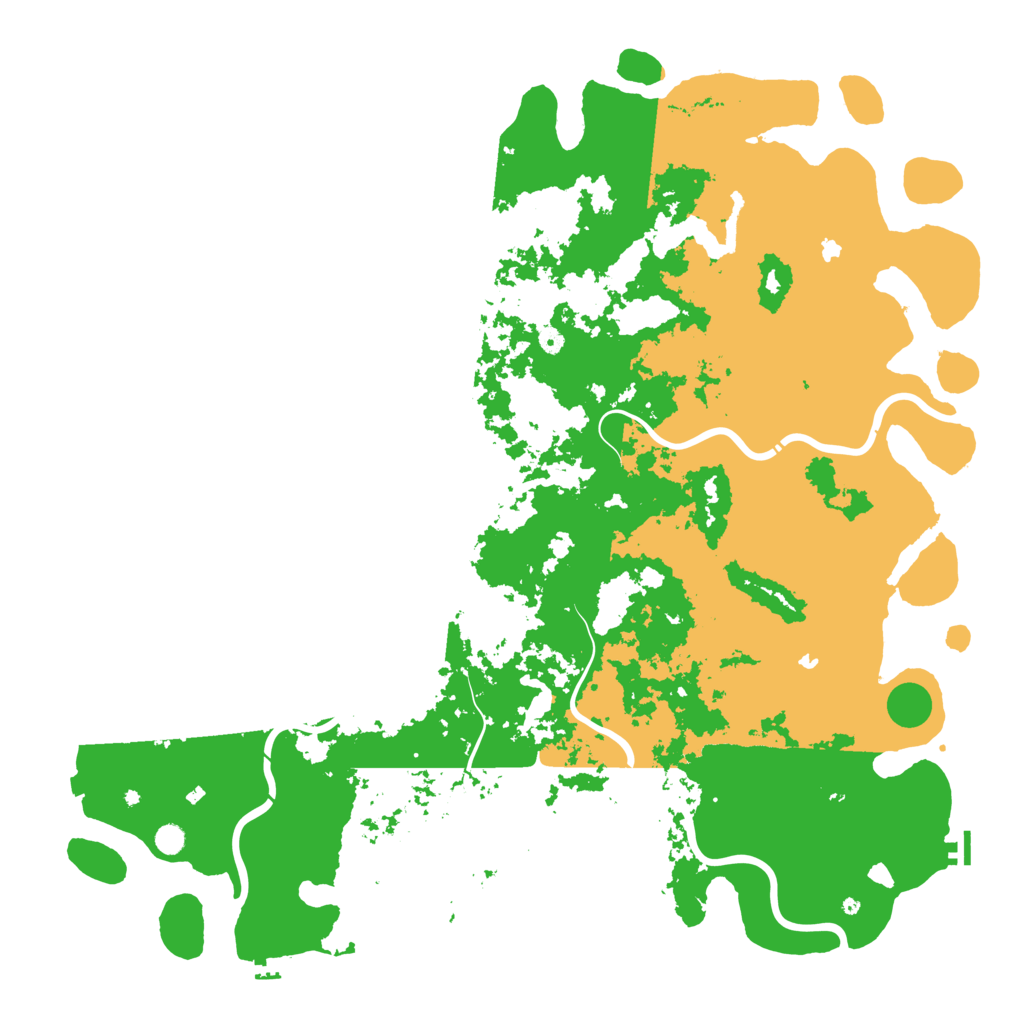 Biome Rust Map: Procedural Map, Size: 6000, Seed: 64854252