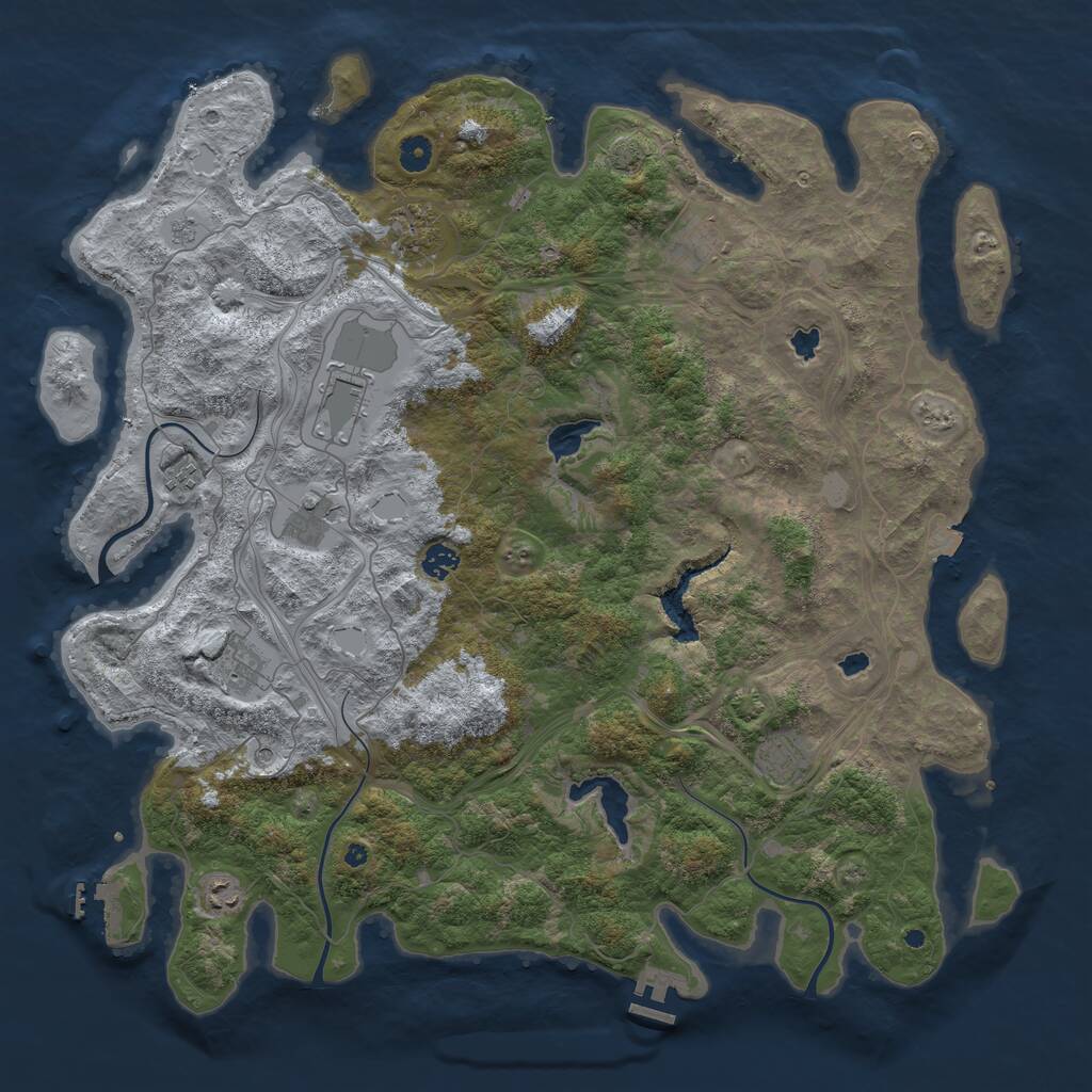 Rust Map: Procedural Map, Size: 4700, Seed: 678678322, 15 Monuments