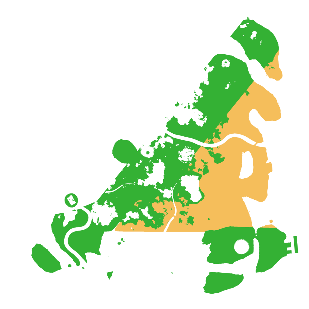 Biome Rust Map: Procedural Map, Size: 3700, Seed: 4151