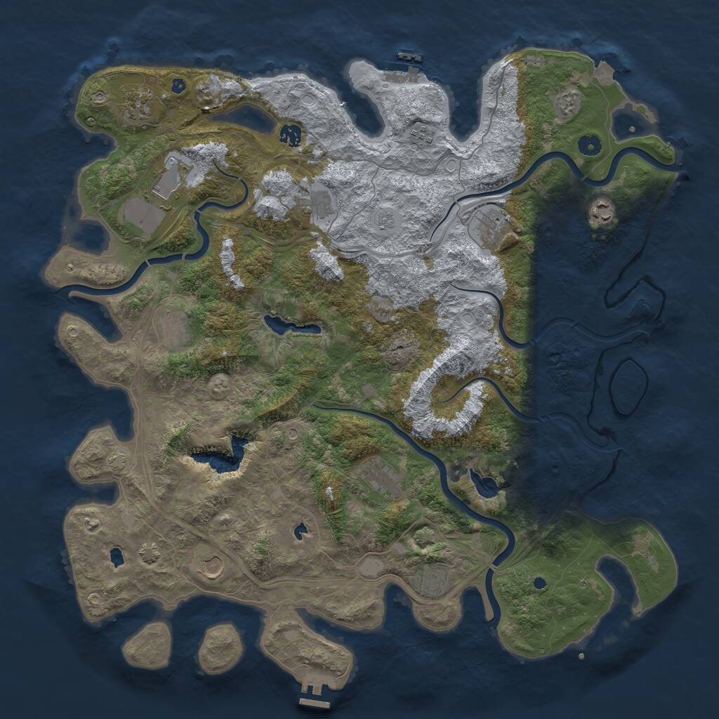 Rust Map: Procedural Map, Size: 4800, Seed: 619709048, 17 Monuments