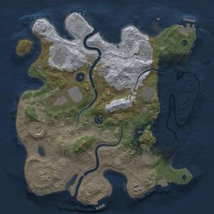 Thumbnail Rust Map: Procedural Map, Size: 3500, Seed: 1281046291, 15 Monuments