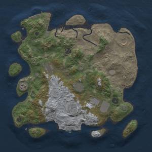 Thumbnail Rust Map: Procedural Map, Size: 3500, Seed: 999143627, 16 Monuments
