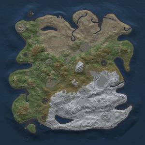 Thumbnail Rust Map: Procedural Map, Size: 3500, Seed: 1531615091, 17 Monuments