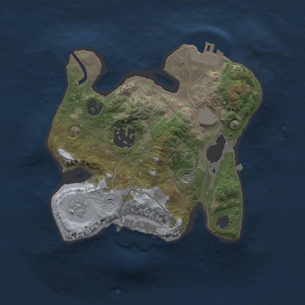 Rust Map: Procedural Map, Size: 2000, Seed: 1569, 8 Monuments