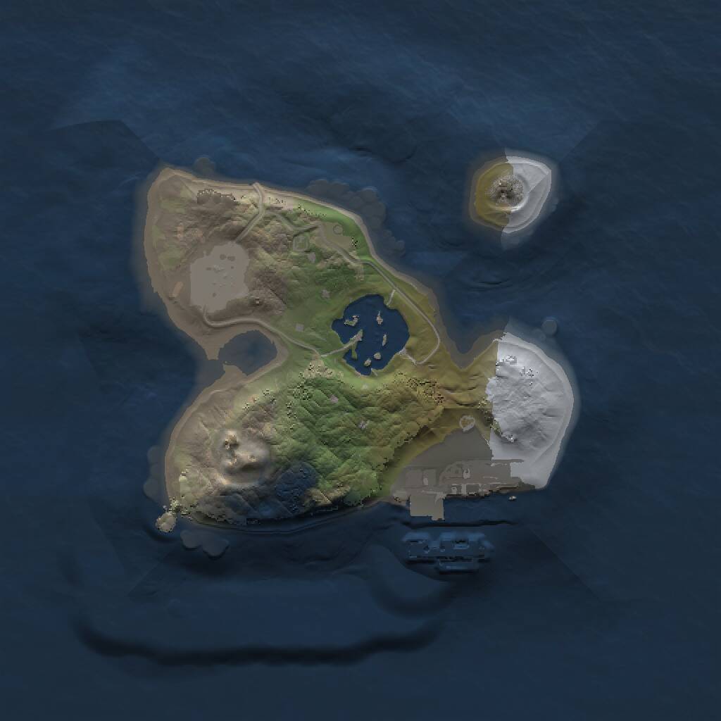 Rust Map: Procedural Map, Size: 1500, Seed: 841833888, 3 Monuments