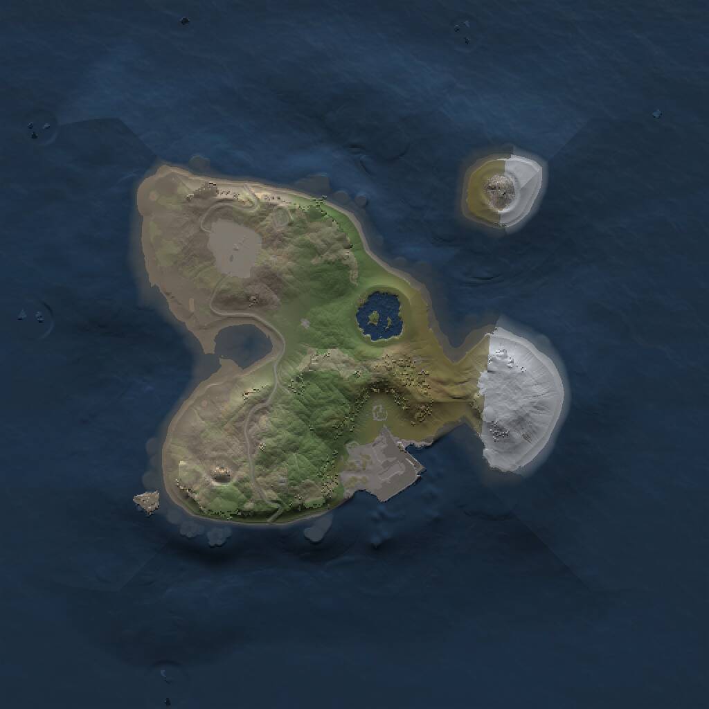 Rust Map: Procedural Map, Size: 1500, Seed: 841833888, 1 Monuments