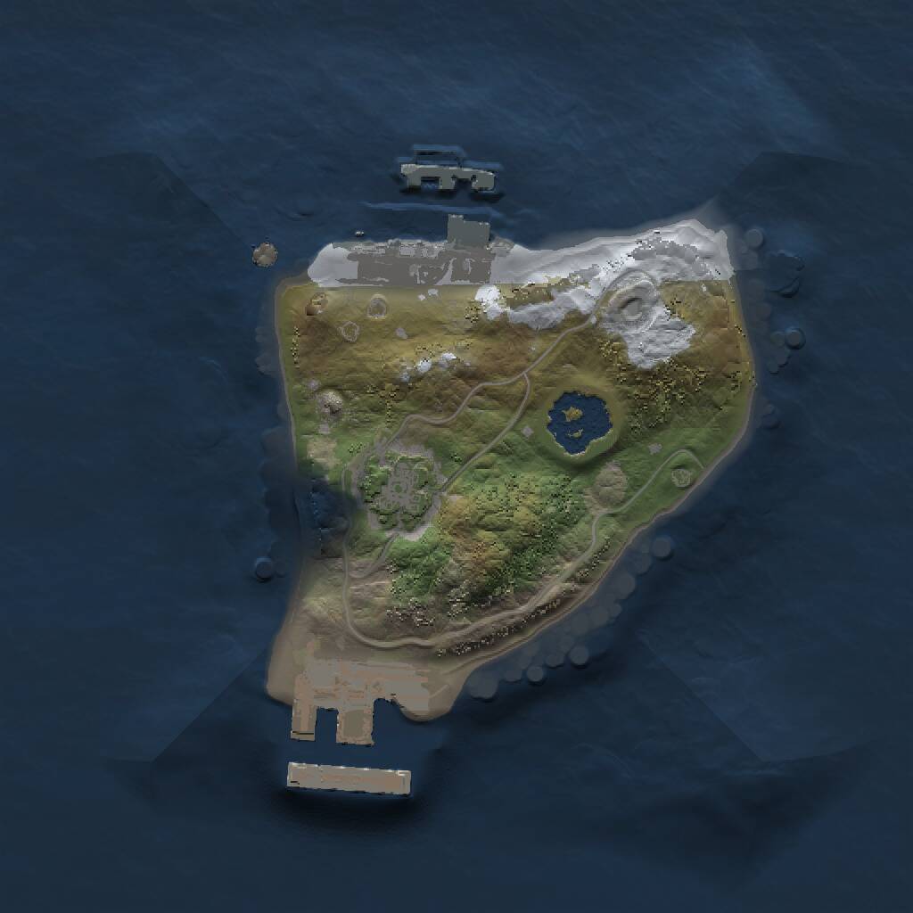 Rust Map: Procedural Map, Size: 1500, Seed: 1010101010, 4 Monuments