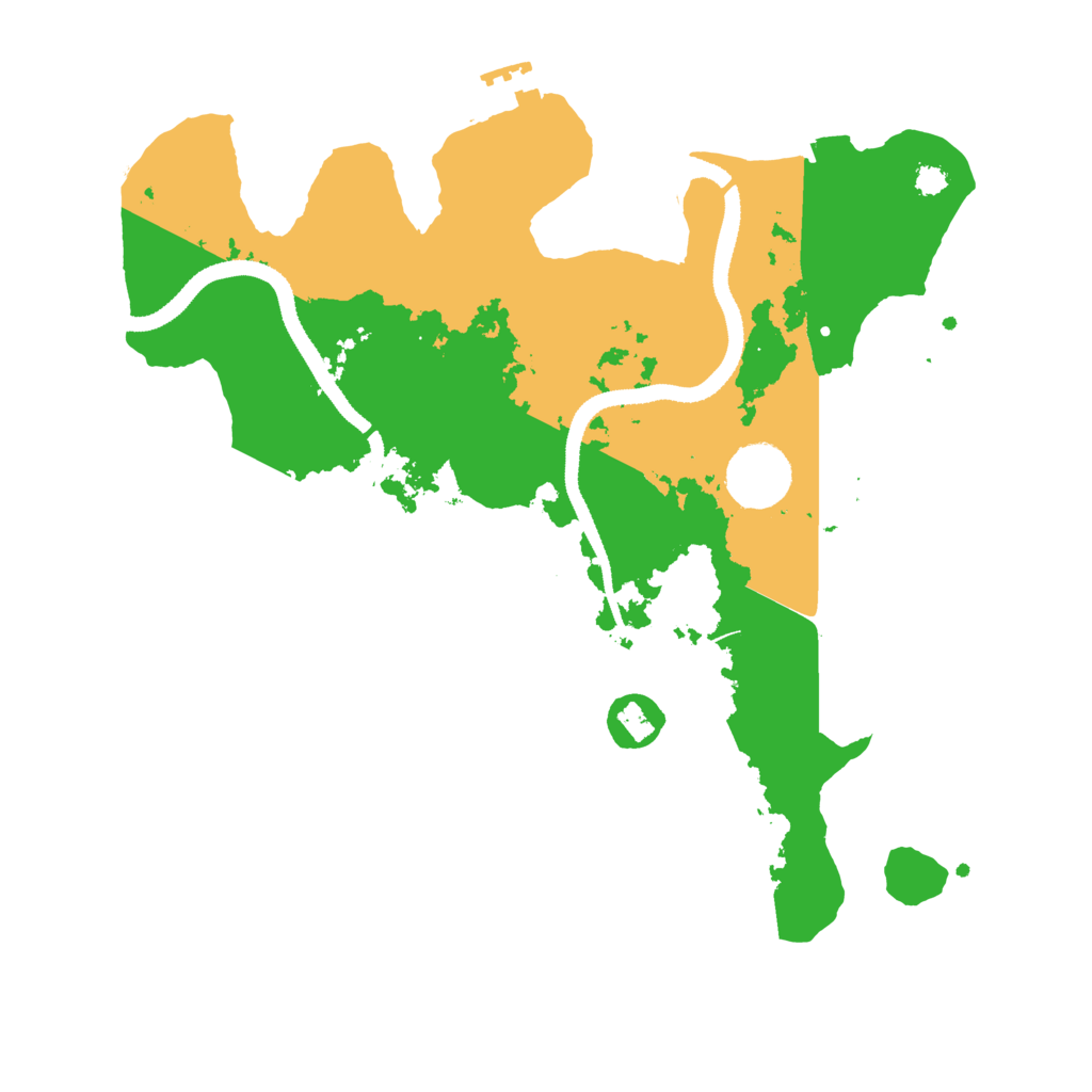 Biome Rust Map: Procedural Map, Size: 3200, Seed: 3