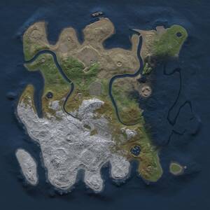 Thumbnail Rust Map: Procedural Map, Size: 3200, Seed: 3, 11 Monuments