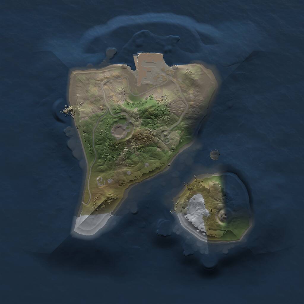 Rust Map: Procedural Map, Size: 1200, Seed: 2424724, 1 Monuments