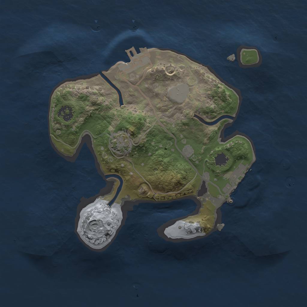 Rust Map: Procedural Map, Size: 2000, Seed: 971756797, 6 Monuments