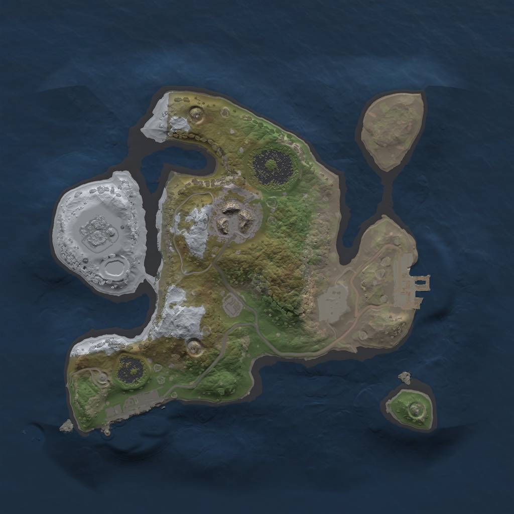 Rust Map: Procedural Map, Size: 2000, Seed: 968250782, 7 Monuments